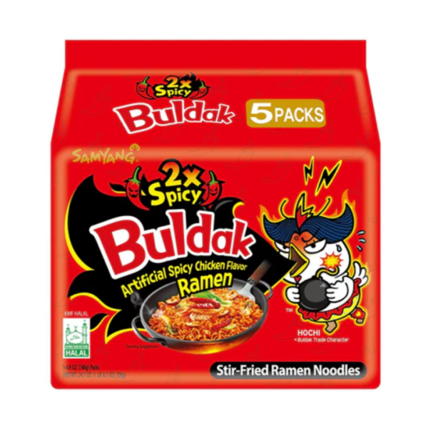 Samyang Buldak Spicy 2x Hot Chicken Ramen Soup 5 Pack - Korea