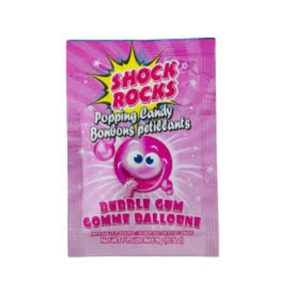 Shock Rocks Popping Bubblegum - 24ct