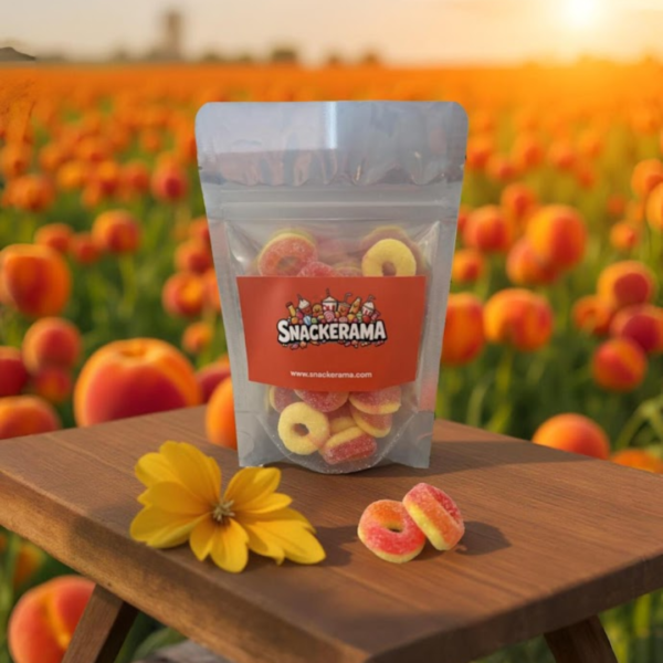 Snackerama’s Sour Peach Rings (100 gm)